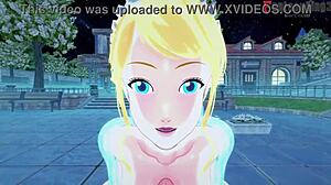 Cinderella gives blowjob in princess dress before prince visit