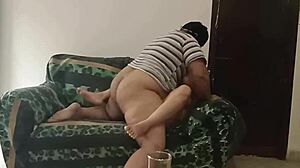 sexy neighbor gets fucked at sofa right now.