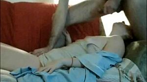 I watch brunette chick masturbate on webcam.