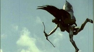 Retro interracial clash with black pussy and white cock