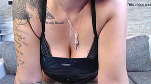 German teen amateur Ninadevil in wetlook outfit striptease