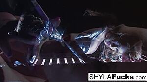 Shyla Smoking Fetish with Pussy and Big Tits