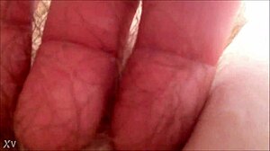 Teasing Her Hairy Milf Pussy in Homemade Clip