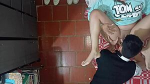 Older Stepson Feels Intense Passion with Stepmother Under Ceiling Camera