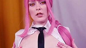 Makima Fucks All Holes, Gets Facial in Cosplay