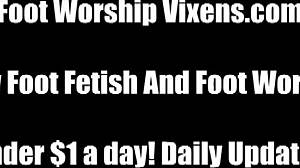 She gives a hot footjob with jerk off instructions