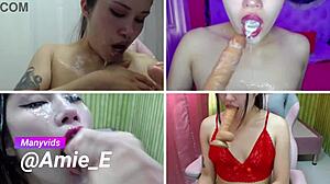 Slut play spit and full deepthroat