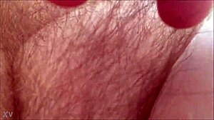 Teasing Her Hairy Milf Pussy in Homemade Clip