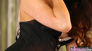 nervous shyla jennings explores her desires in lingerie