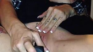 hey, just fucking my pussy with a wild dildo