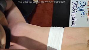 Pregnant Teen 18+ Rides Face of Interracial Slave in Webcam BDSM!