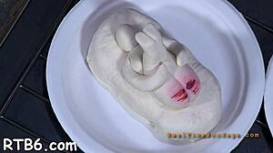 Babe endures zealous butt whipping in rough bdsm session with sucking and fucking