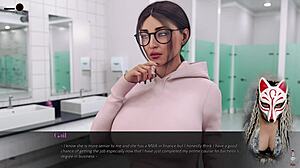 sexy secretary with huge tits in office roleplay