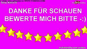 Dirty german brunette deepthroats dildo in amateur video