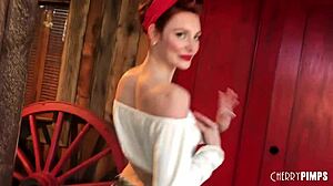 An exclusive interview with natural small tit redhead lacy lennon backstage