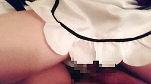 Amateur Cosplay with Maid Costume and Friend