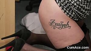 Frisky Peach Gets Cumshot On Her Face Swallowing All The Ejaculate