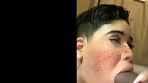 Wet Blowjob by 18-Year-Old Brazilian Hottie Fadynha's Big Ass