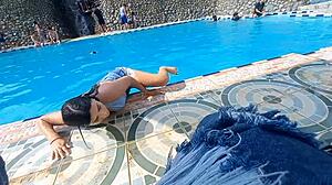 Public blowjob leads to hotel sex 😏