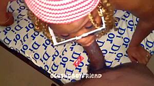 Oh, my boyfriend - hot milf is obsessed with my black cock, deepthroating and ass shaking