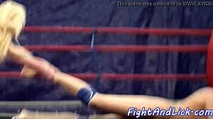 Lovely lesbo babe licking dykes tight cunt