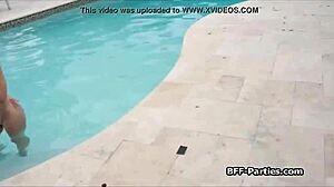 Foursome With Bikini Babes By Pool