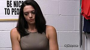 is that fat dick in teen thief's pretty face?