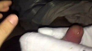 female colleague in white socks gives footjob until cum