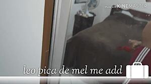 Brazilian amateur steals panties and masturbates with monster cock