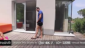 Caught by Neighbor Milf, Fucked Hard Outdoors in Wet Frenzy