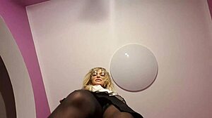 i turned her into a footstool, lowering her below the floor for bdsm play