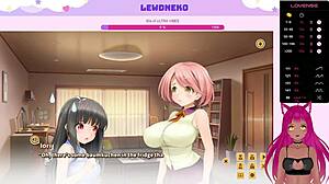 What does VTuber LewdNeko do in Love Cubed Part 8?