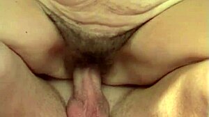 hairy granny gets her mature pussy stuffed by young cock
