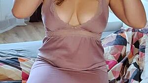 big ass girl sensual caresses pussy after waking 😊