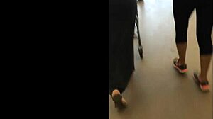 denim jeans 5 shows ass in jeans voyeur style