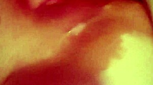 Horny housewife pleasures herself with dildo at home