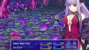 in the cave, female demon king rescues sage for revenge