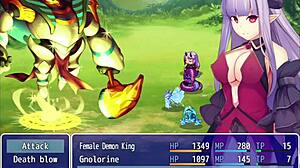 in the cave, female demon king rescues sage for revenge