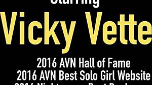 horny milf vicky vette finger fucks her cougar cunt to orgasm in lingerie