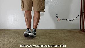 Gay domination with dirty sock fetish play