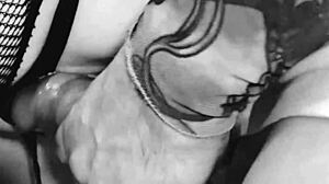 the blonde shows off her new bra and the guy wants sex.