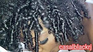 Teen Sucks Neighbor While Cuckold Works