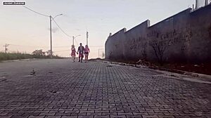 Are we horny? We licked pussies and sucked big black cocks in outdoor orgy!