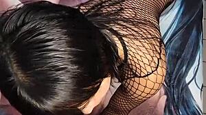 Rough Fuck in Red Lingerie for Brunette Mexican Amateur!