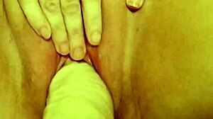 Real amateur milf takes large dildo in her pussy