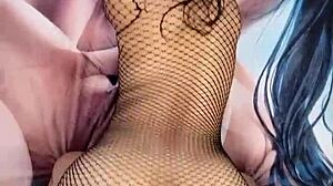 Rough Fuck in Red Lingerie for Brunette Mexican Amateur!