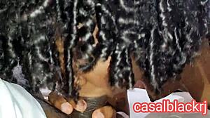 Teen Sucks Neighbor While Cuckold Works