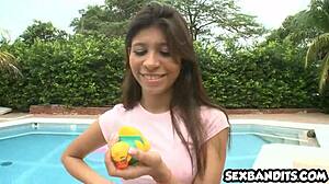 teenie tiny 18+ gets business with big tits