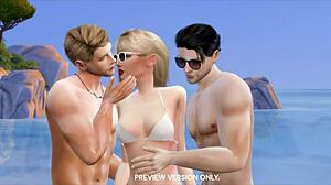 Beach Walk With Taylor And Joe In 3D Hentai Preview