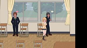 omg, the new student cheats and fucks her teacher in this hentai game! 😏 part 1
